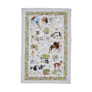 Ulster Weavers Portman Farm Cotton Tea Towel on a white background.