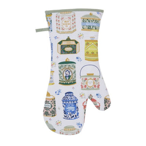 Ulster Weavers Tea Tins Oven Mitt on a white background.