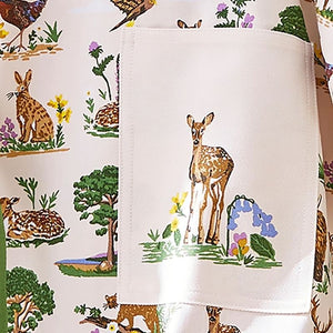 Close up of the Ulster Weavers Thistlewood Cotton Apron fabric.