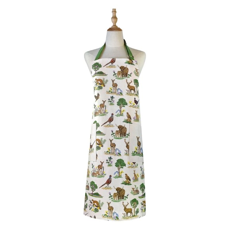 Ulster Weavers Thistlewood Cotton Apron on a mannequin against a white background