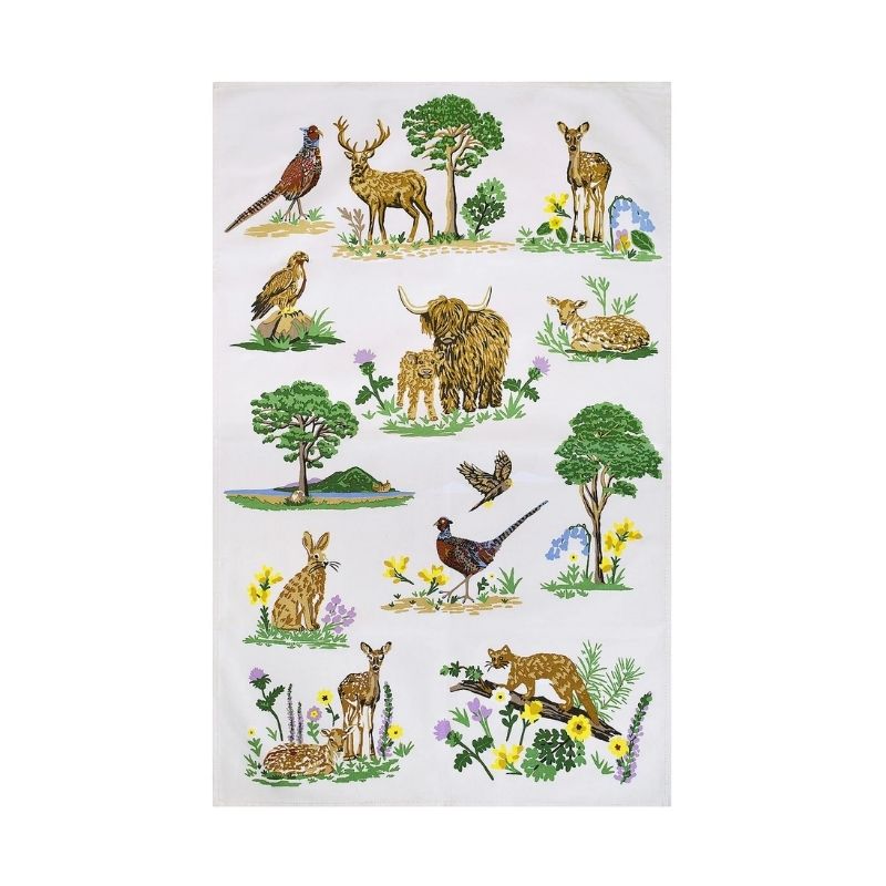 Ulster Weavers Thistlewood Cotton Tea Towel on a white background.