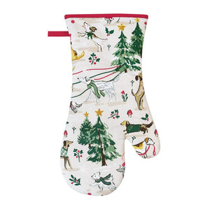 Ulster Weavers Winter Walkies Oven Mitt on a white bacgkround.