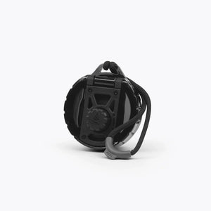 VSSL Rift Tumbler black plastic lid on a light grey background.