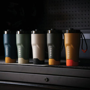VSSL Rift Tumbler collection shown on a dark background.