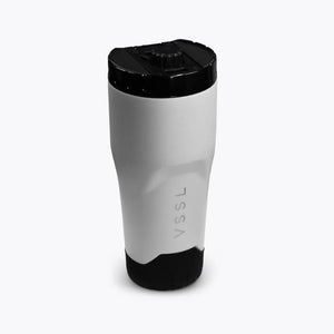 VSSL Rift Tumbler - Stone 473mL side on against a white background.