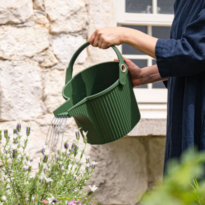 5L Hachiman Garden Beetle Watering Can in green shown on a white background