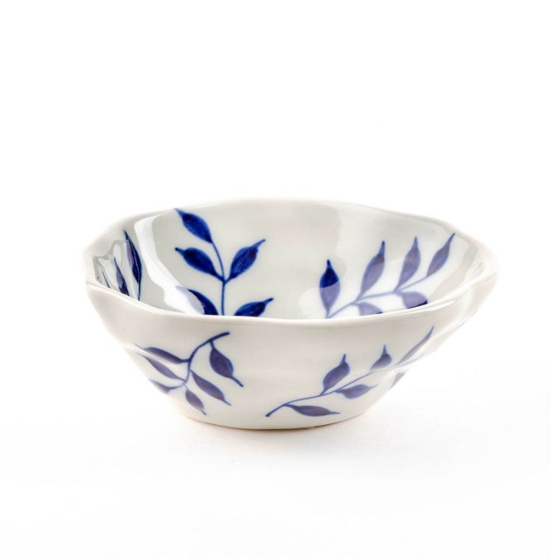 White Bowl with Blue Leaves | NZ