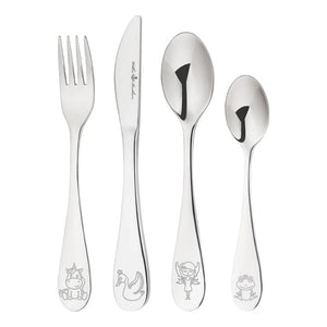 Wilkie Brothers Children's Cutlery Set – Fairytale on a white background.