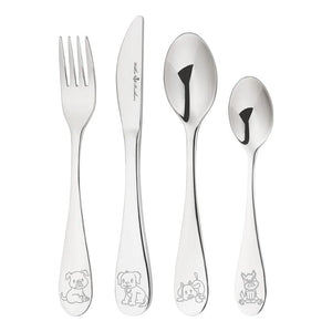 Wilkie Brothers Children's Cutlery Set – Puppy on a white background.