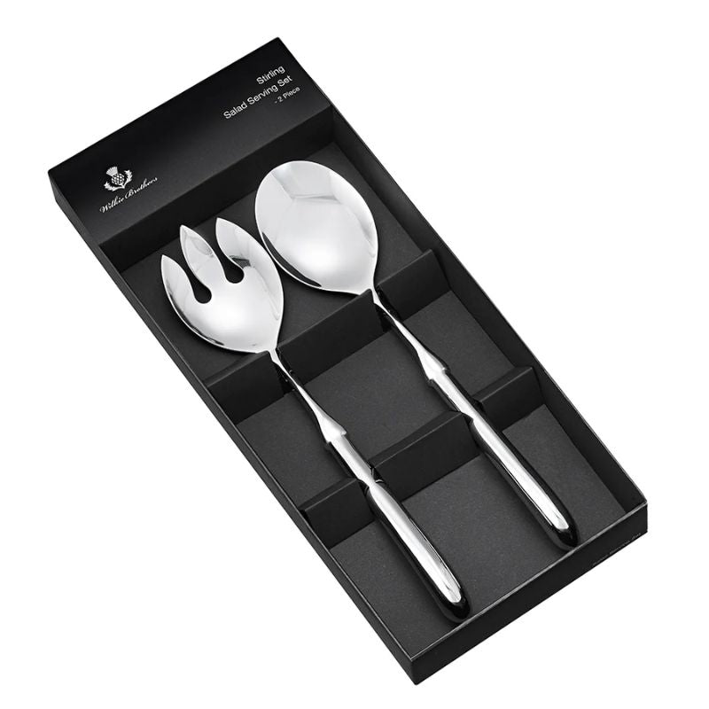 Wilkie Brothers Stirling Salad Serving Set shown against a white background.