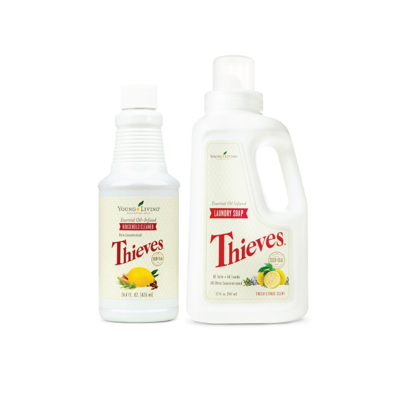 Young Living Purify & Clean bundle - Thieves Household Cleaner and Thieves Laundry Soap