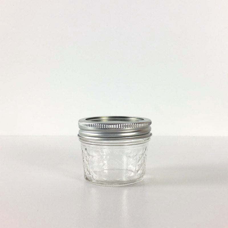 Ball 4 oz Quilted Crystal Jars with Bands and Lids