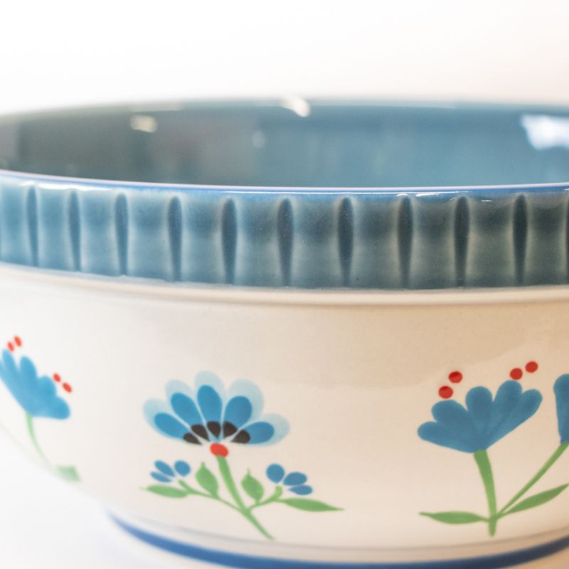 Ceramic Floral Mixing Bowl