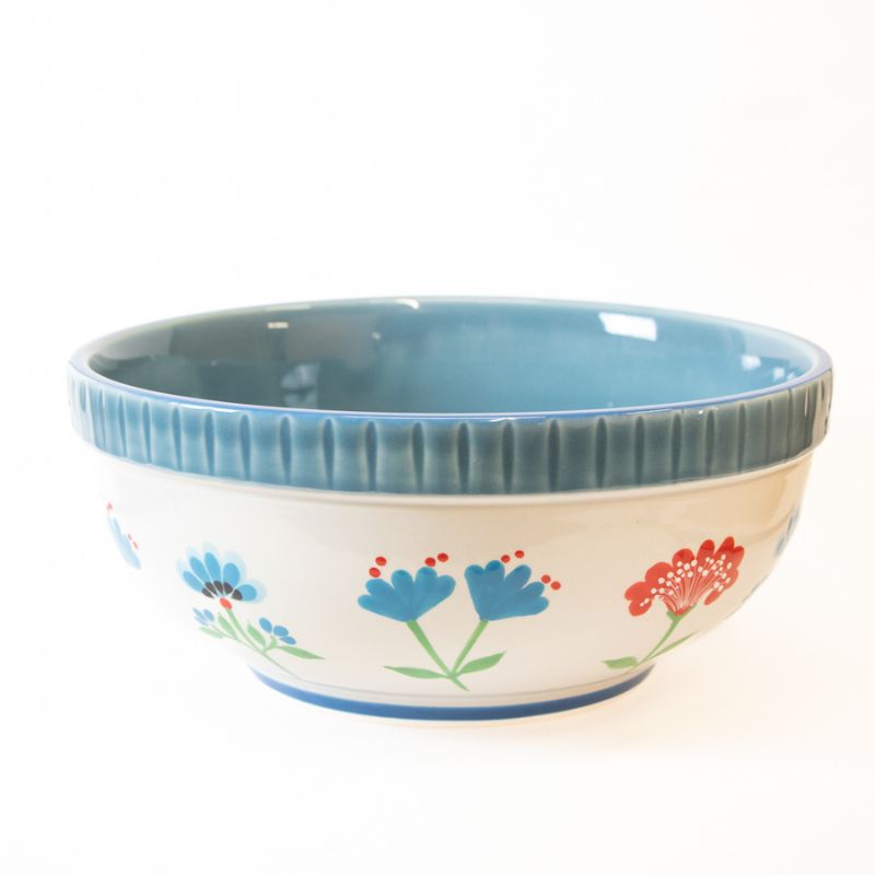 Ceramic Floral Mixing Bowl