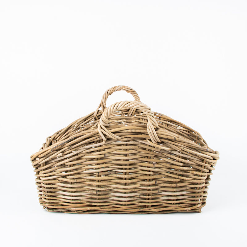 Curved Rectangular Rattan Basket - Fair Trade NZ