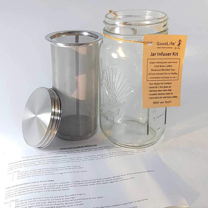 Jar Infuser Kit for herbals teas and cold brews | NZ