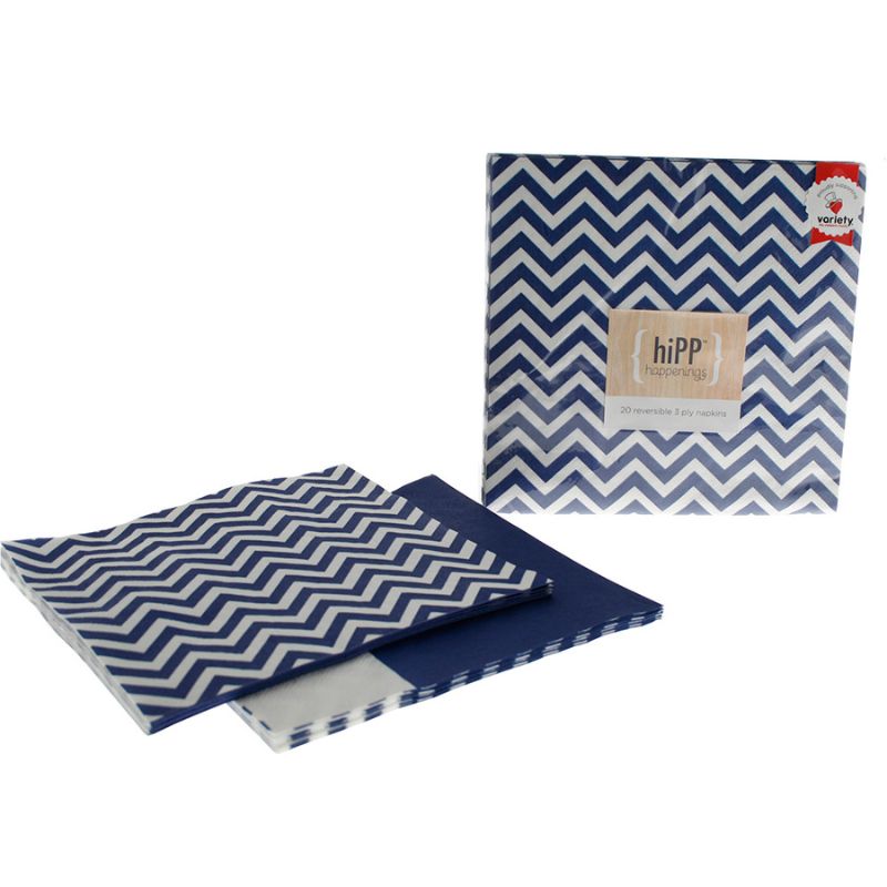 hiPP Navy Chevron Paper Napkins