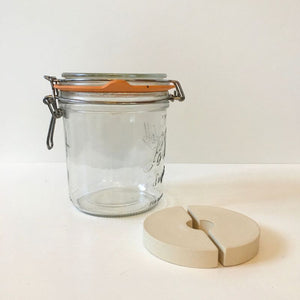 Le Parfait weighted fermentation jar kit 750mL