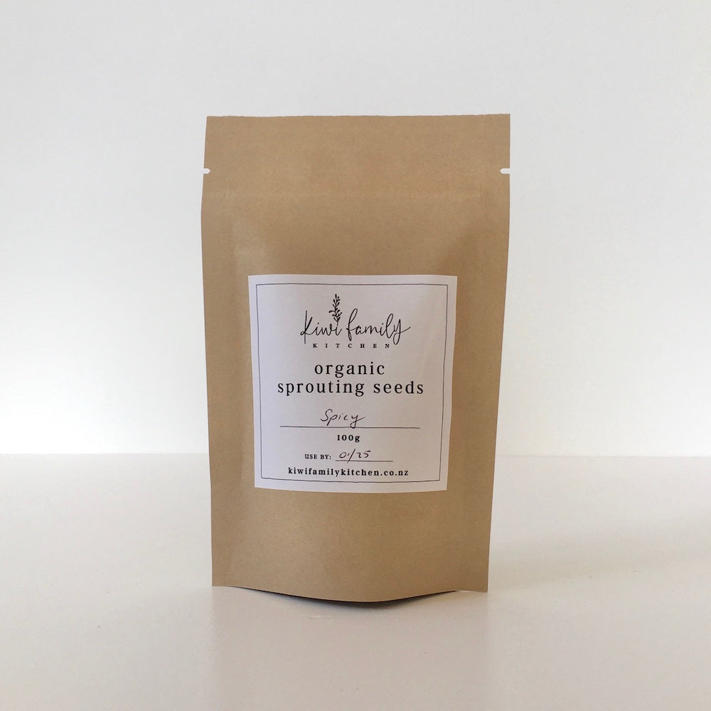 Organic Spicy Mix Sprouting Seeds (100g) NZ