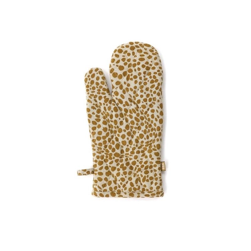 Raine & Humble Animal Print Oven Glove - Mustard