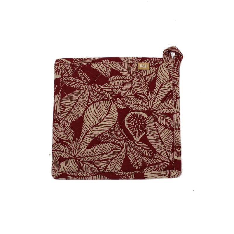 Raine & Humble FIg Tree Pot Holder / Trivet - Ruby