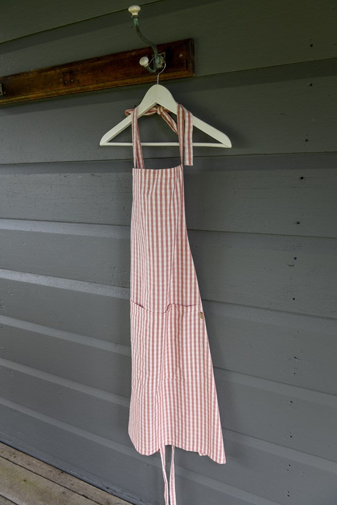 Raine & Humble Gingham Apron - Fig