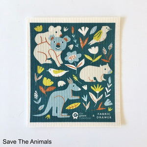 Save The Animals Spruce Cloth NZ
