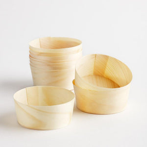 Shallow wooden cups