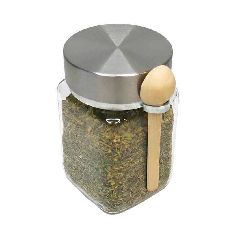Spice jar with wooden spoon NZ
