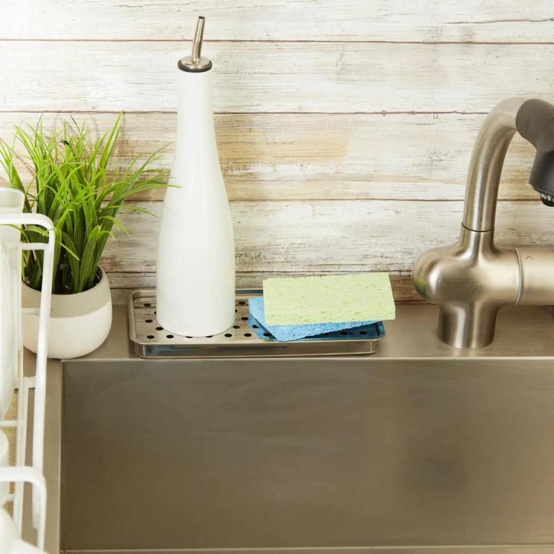 Large stainless steel sink tray to keep your bench top tidy - NZ